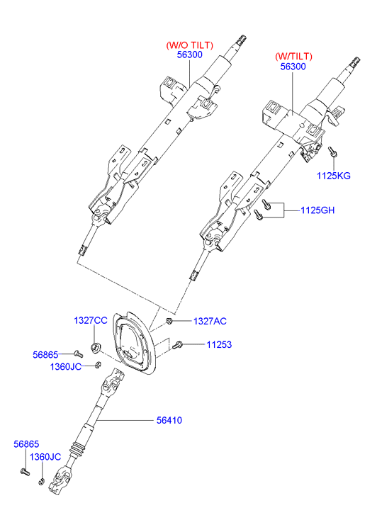 Hyundai 5630047100 - Рулевая колонка avtokuzovplus.com.ua