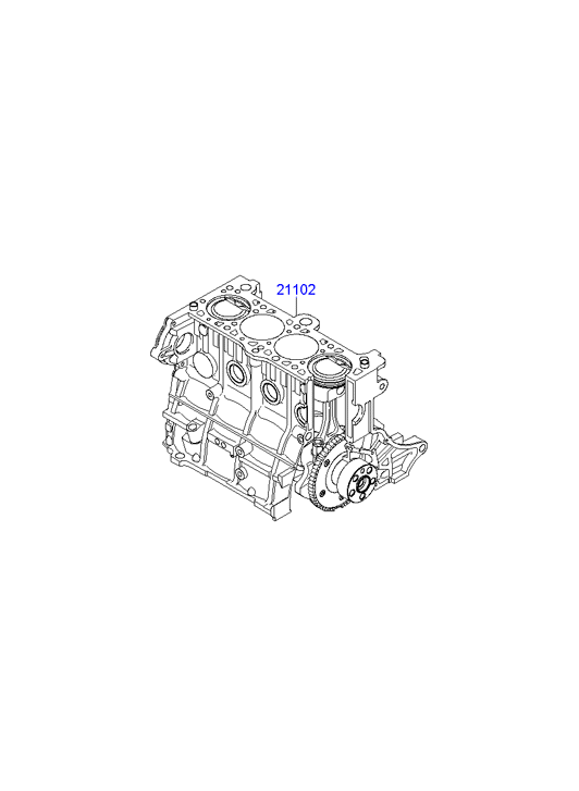 Hyundai 200C226P00 - Отдельная часть двигателя avtokuzovplus.com.ua