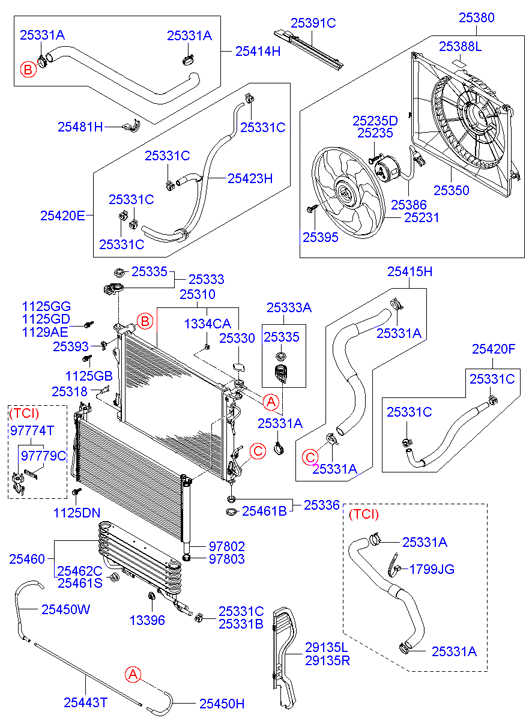 LYNXauto RB-1711 - Радиатор охлаждения паяный AT HYUNDAI SonataNF 2.0-2.4 05-10  KIA MagentisMG 2.0-2.7 05> autodnr.net