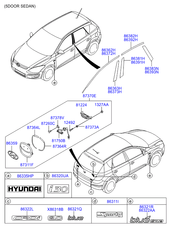 Hyundai 863932L000 - Облицовка / защитная накладка, стекло двери avtokuzovplus.com.ua