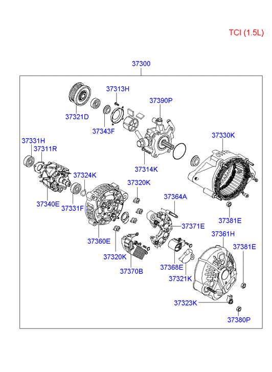 Hyundai 3737023500 - Регулятор напруги генератора autocars.com.ua