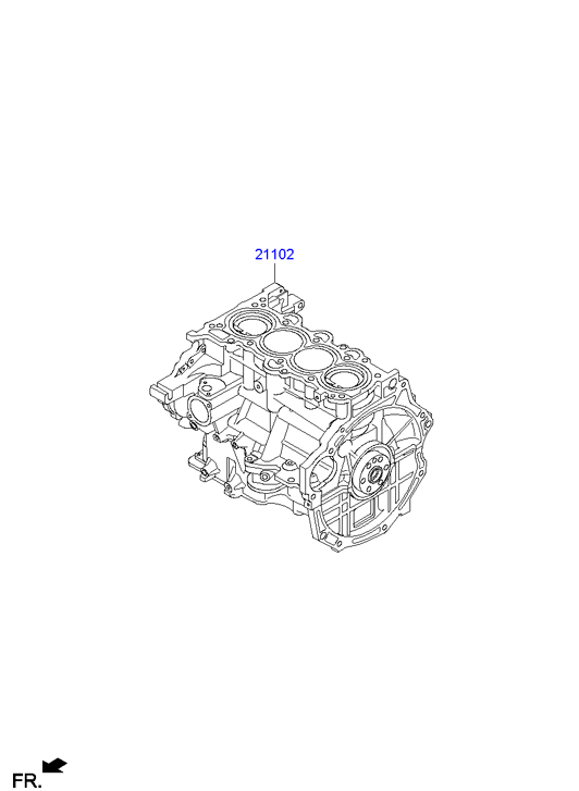 Hyundai 236N22BU00 - Отдельная часть двигателя avtokuzovplus.com.ua