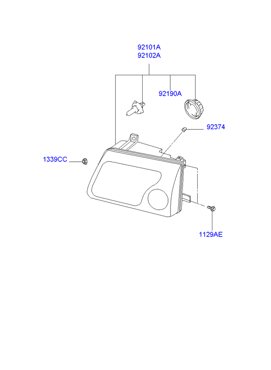 Hyundai HR804200 - Основная фара avtokuzovplus.com.ua