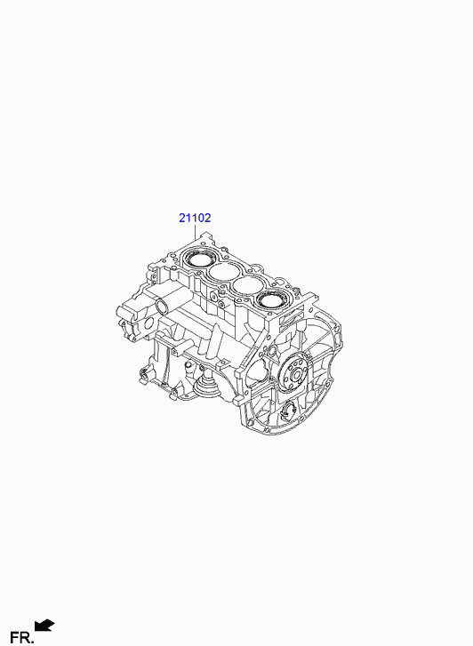 Hyundai 2110203M12 - Отдельная часть двигателя avtokuzovplus.com.ua