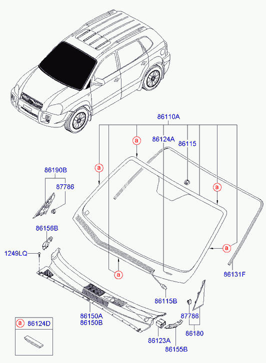 Hyundai 861102E210 - Вітрове скло autocars.com.ua