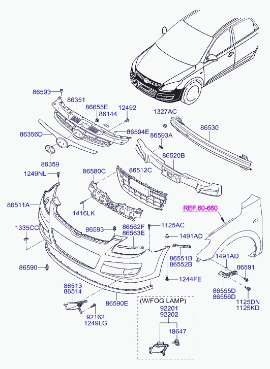 Hyundai 86352-2L000 - Решетка радиатора avtokuzovplus.com.ua