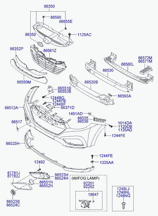 Hyundai 865132S000 - Кронштейн бампера avtokuzovplus.com.ua