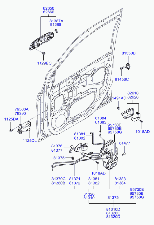 Hyundai 957351C010 - Актуатор ценрального замка autocars.com.ua