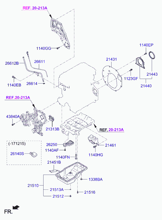 Hyundai 214434A800 - Seal - oil rear autocars.com.ua