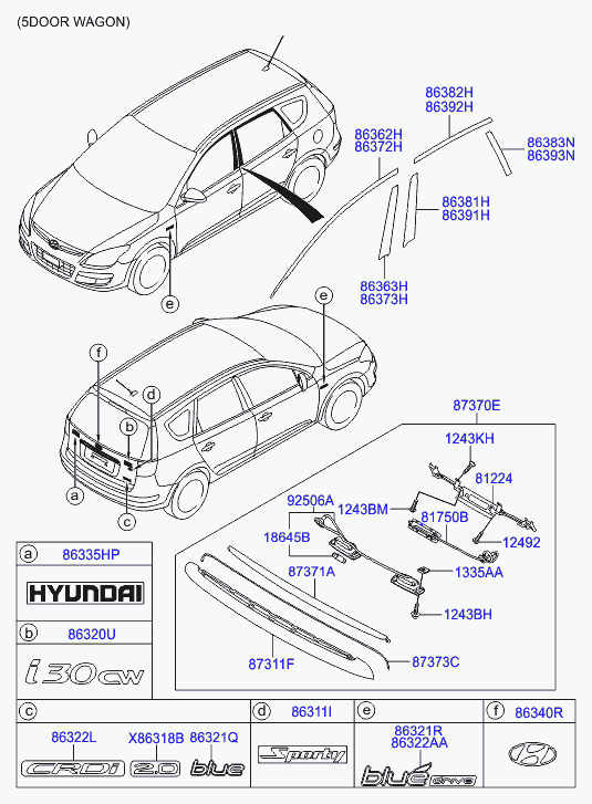 Hyundai 863102L300 - Емблема задніх дверей autocars.com.ua