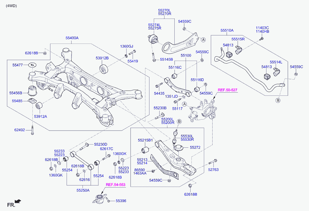 KIA 55270H3000 - Arm assy - rear trailing arm, lh autocars.com.ua