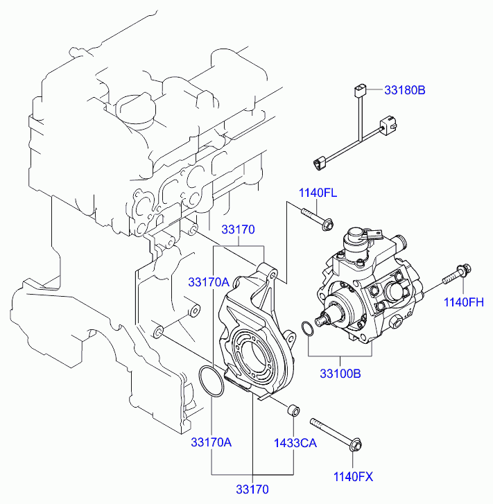 KIA 33100 4A420 - Насос високого тиску autocars.com.ua