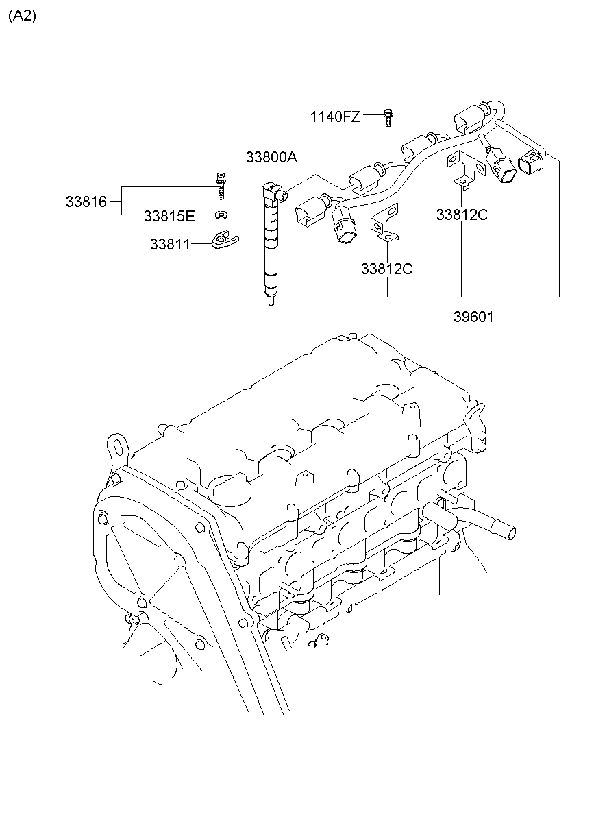 KIA 33800 4A500 - Форсунка инжекторная avtokuzovplus.com.ua