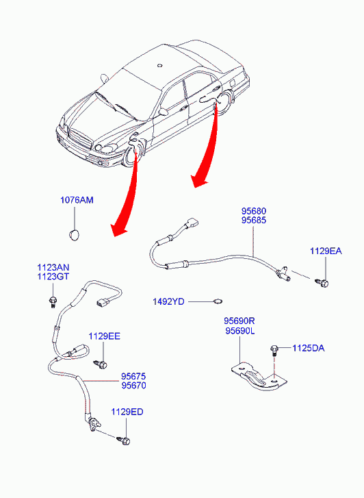 Zekkert SE-6077 - Датчик ABS передн. прав. Hyundai Sonata IV 98-  XG 98-  Kia Magentis 01- autodnr.net
