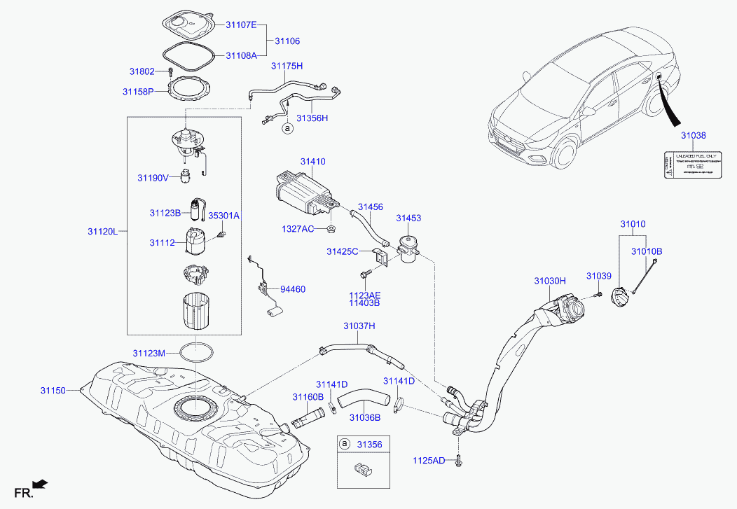 Hyundai 31112-F9000 - Фільтр паливний autocars.com.ua