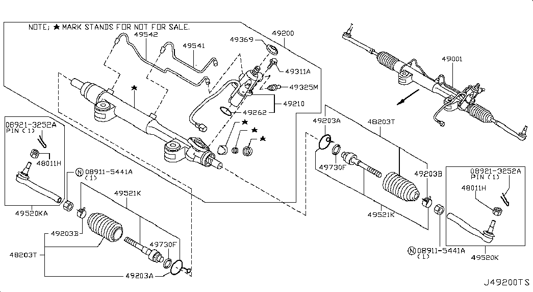 NISSAN 48520-EG026 - Наконечник рулевой тяги, шарнир avtokuzovplus.com.ua