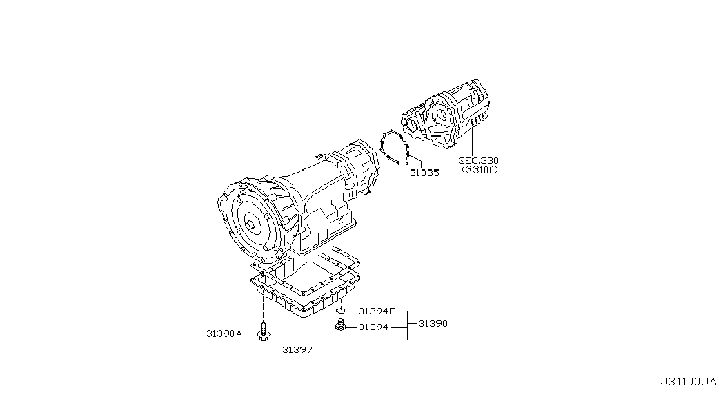 NISSAN 31397-90X00 - Гідрофільтри, автоматична коробка передач autocars.com.ua