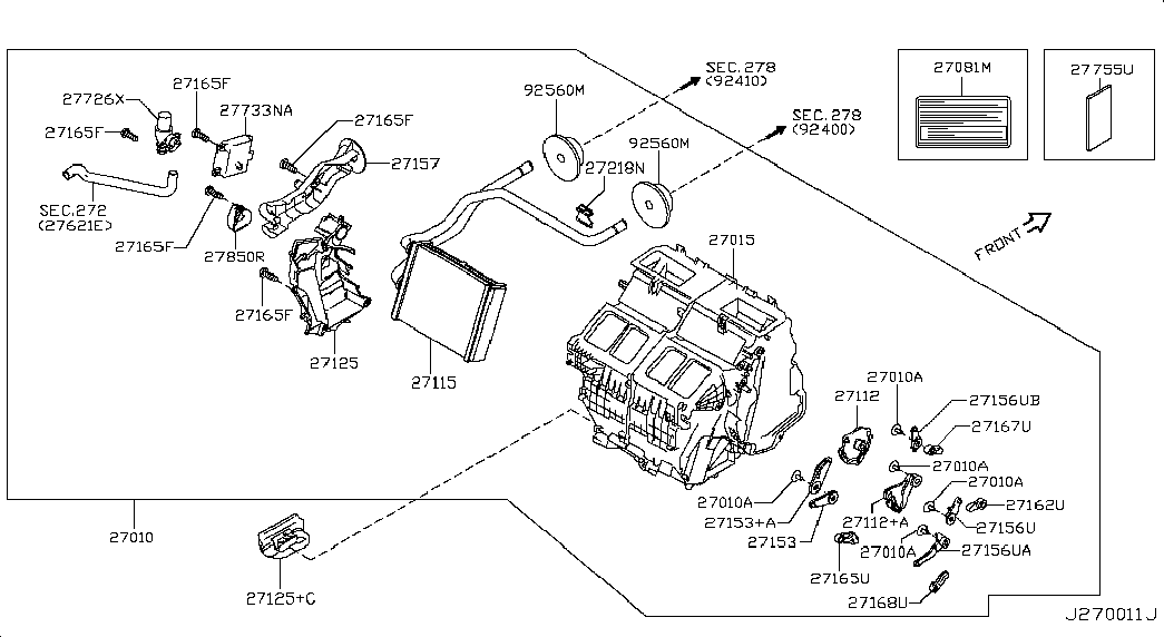 NISSAN 27140JK60A - Теплообменник, отопление салона avtokuzovplus.com.ua