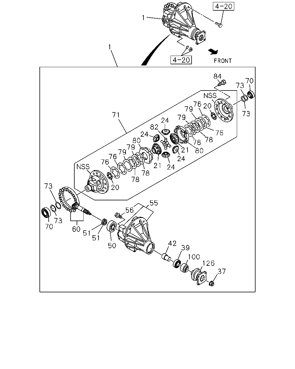 ISUZU 9-00093-074-1 - Ремкомплект, диференціал autocars.com.ua