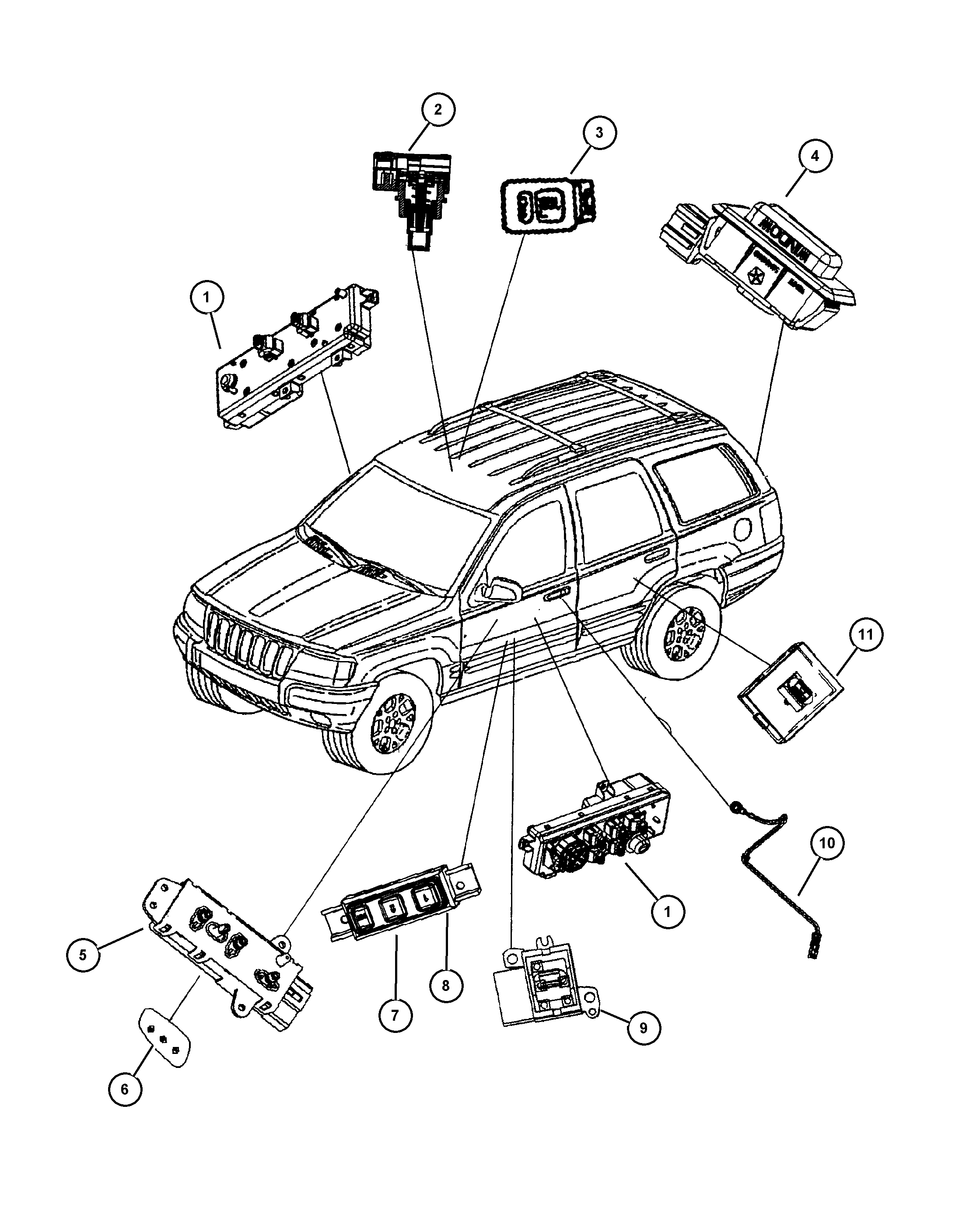 Jeep 467 1336 - Вимикач ліхтаря сигналу гальмування autocars.com.ua