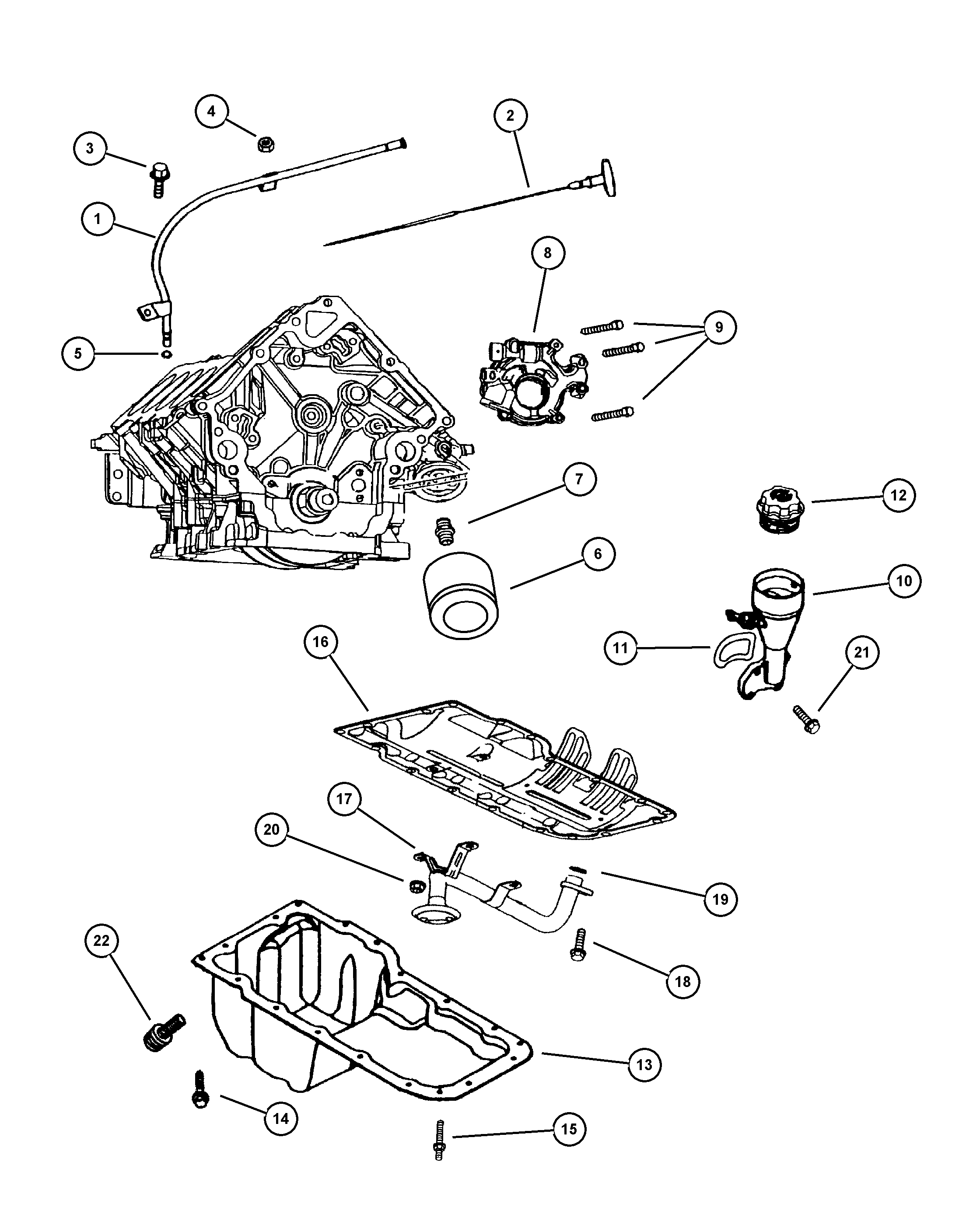 Jeep 6504 894AA - Резьбовая пробка, масляний піддон autocars.com.ua