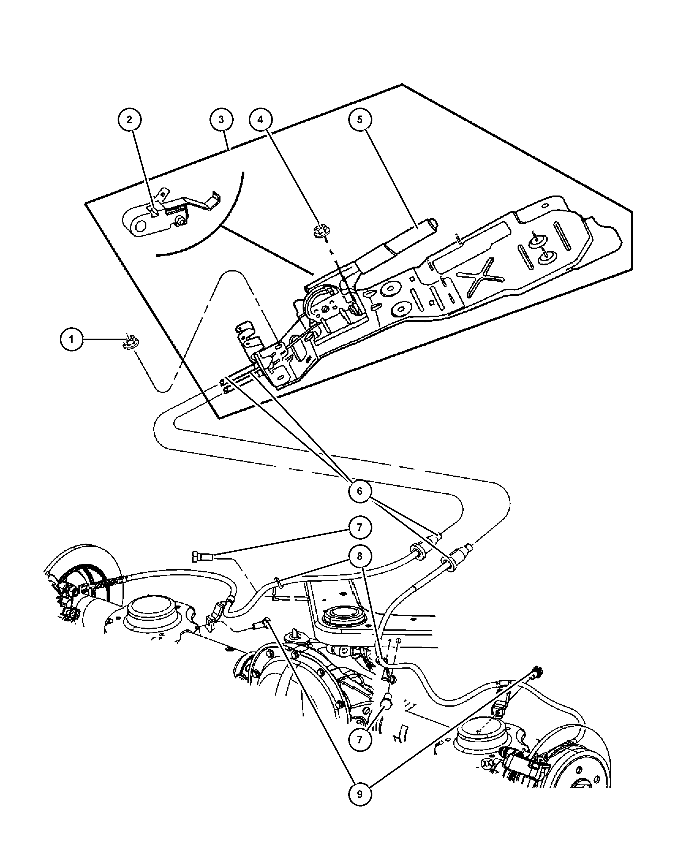 Jeep 52128 510AG - Тросик, cтояночный тормоз avtokuzovplus.com.ua