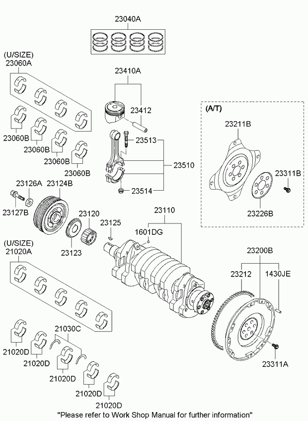 Hyundai 2341023981 - Поршень avtokuzovplus.com.ua