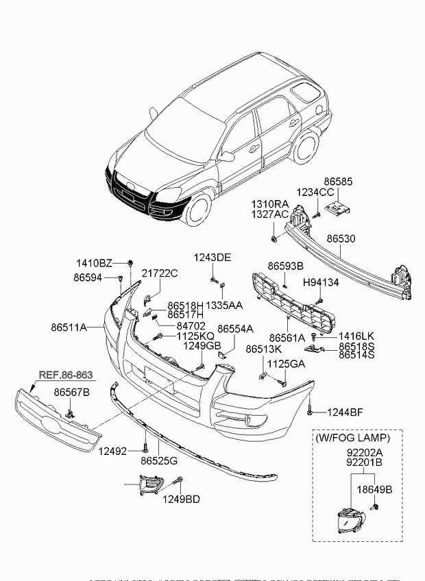 Hyundai 865250Z000 - Спойлер autocars.com.ua