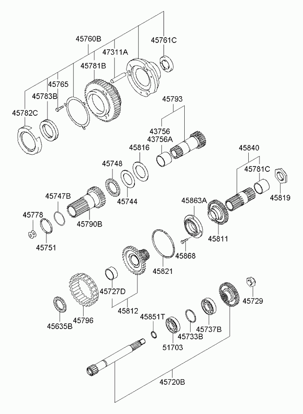 Hyundai 5352211100 - Bearing assy - hub outer avtokuzovplus.com.ua