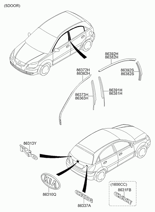 KIA 863221G000 - Емблема задніх дверей autocars.com.ua