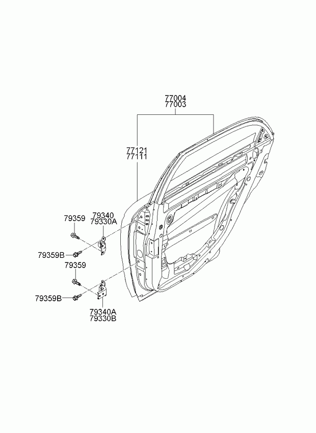 KIA 770042F010 - Двері, кузов autocars.com.ua