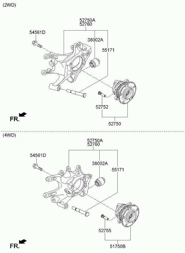 KIA 527102P400 - Carrier assy - rear axle, lh autocars.com.ua