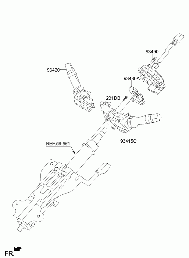 Hyundai 934902P170 - Переключатель зажигания avtokuzovplus.com.ua