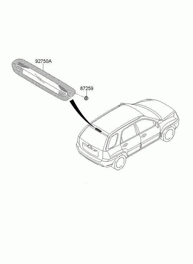 KIA 927011F001 - Додатковий ліхтар сигнал гальмування autocars.com.ua