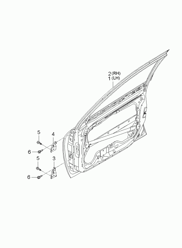 KIA 760032F010 - Двері, кузов autocars.com.ua