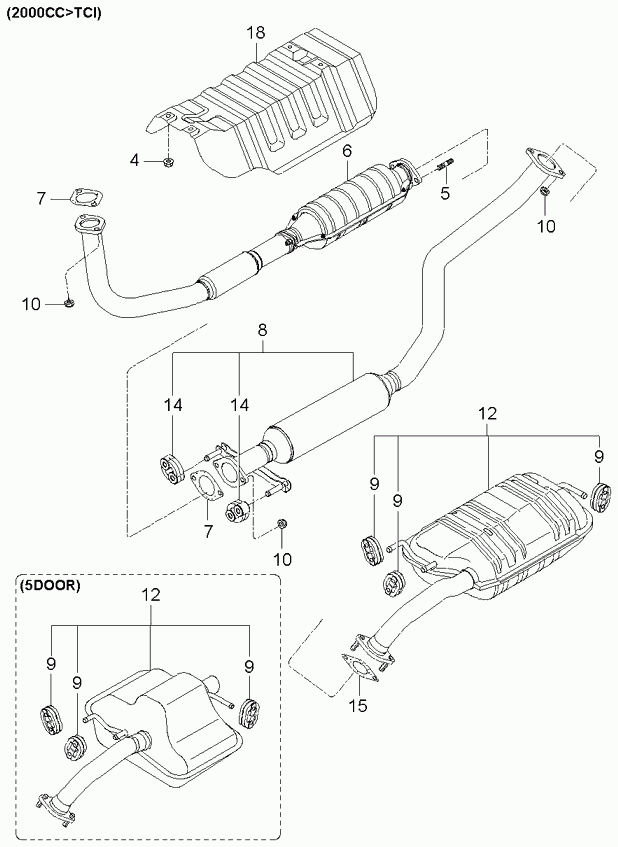 Hyundai 0K2K140305 - Прокладка, труба выхлопного газа avtokuzovplus.com.ua