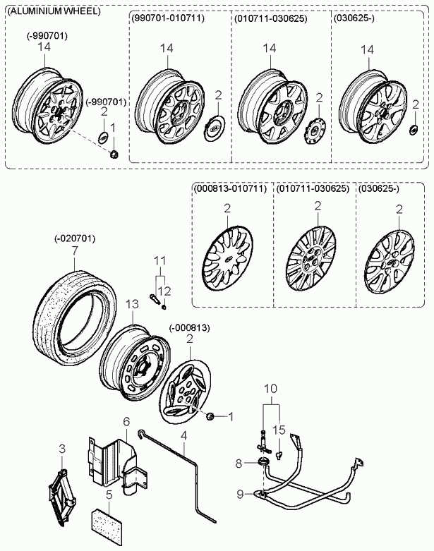 KIA 0K9A237160 - Гайка крепления колеса avtokuzovplus.com.ua