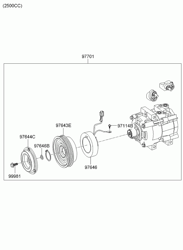 KIA 977013E100 - Компресор, кондиціонер autocars.com.ua