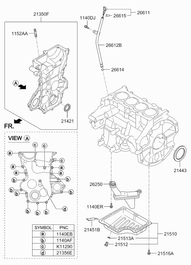 KIA 2142103002 - Ущільнене кільце, колінчастий вал autocars.com.ua