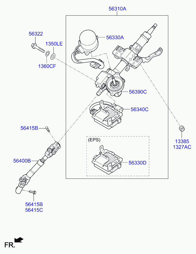 KIA 56310A4010 - Рульова колонка autocars.com.ua