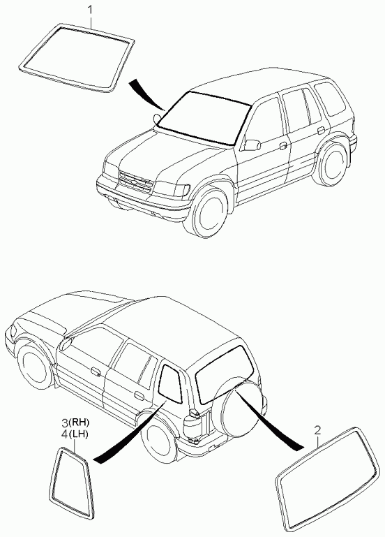 KIA 0K018 50601H - Облицювання / захисна накладка, вітрове скло autocars.com.ua