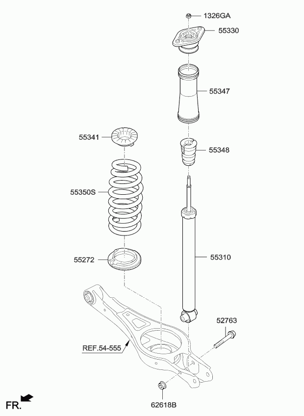 Hyundai 55330E6100 - Bracket - shock absorber mounting avtokuzovplus.com.ua