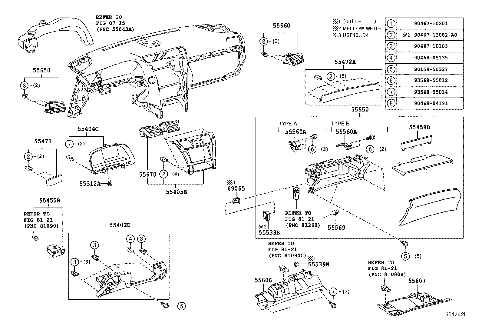 TOYOTA 90467-06165 - Зажим, молдинг / захисна накладка autocars.com.ua