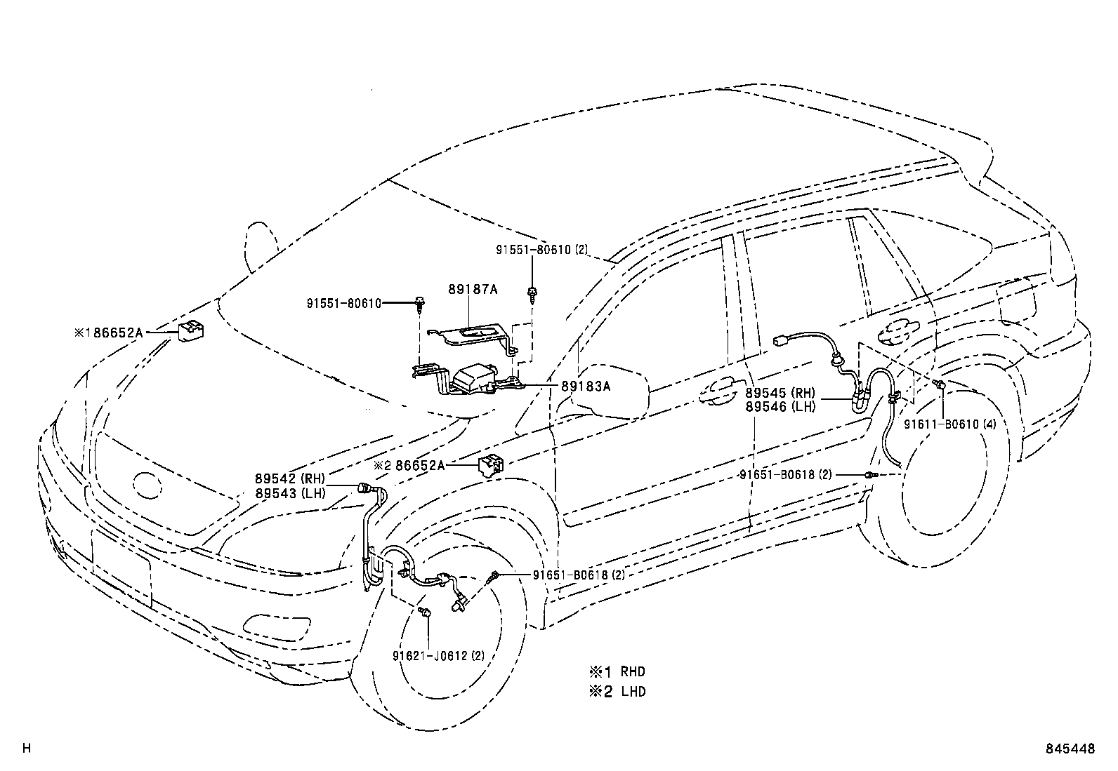 TOYOTA 89542-48030 - Датчик ABS, частота обертання колеса autocars.com.ua