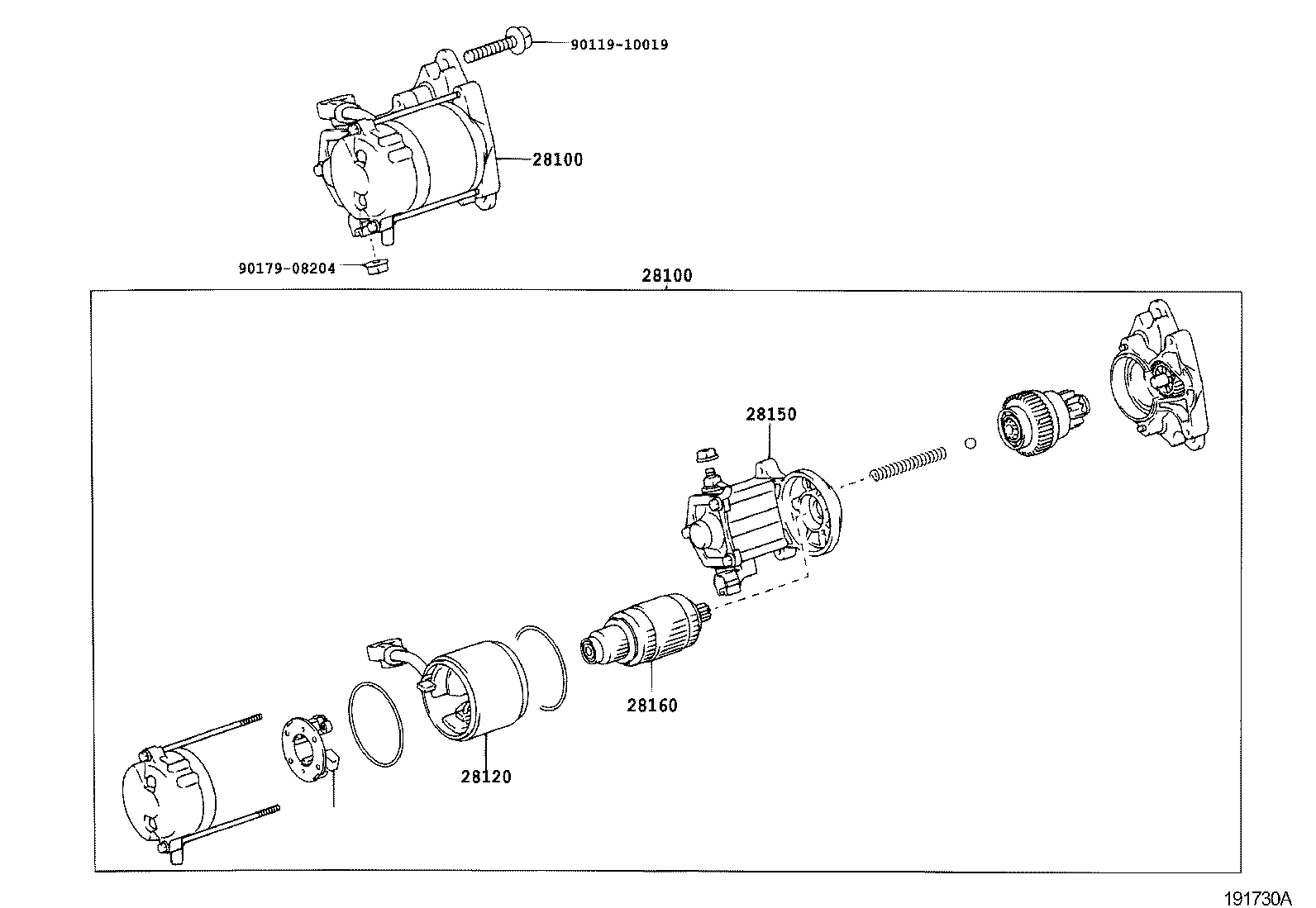 TOYOTA 28160 74070 - Якорь, стартер avtokuzovplus.com.ua