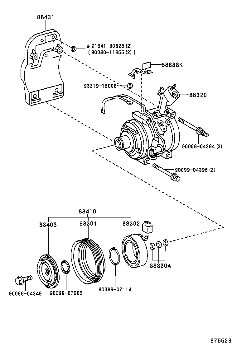 LEXUS 8832048030 - Компрессор кондиционера avtokuzovplus.com.ua