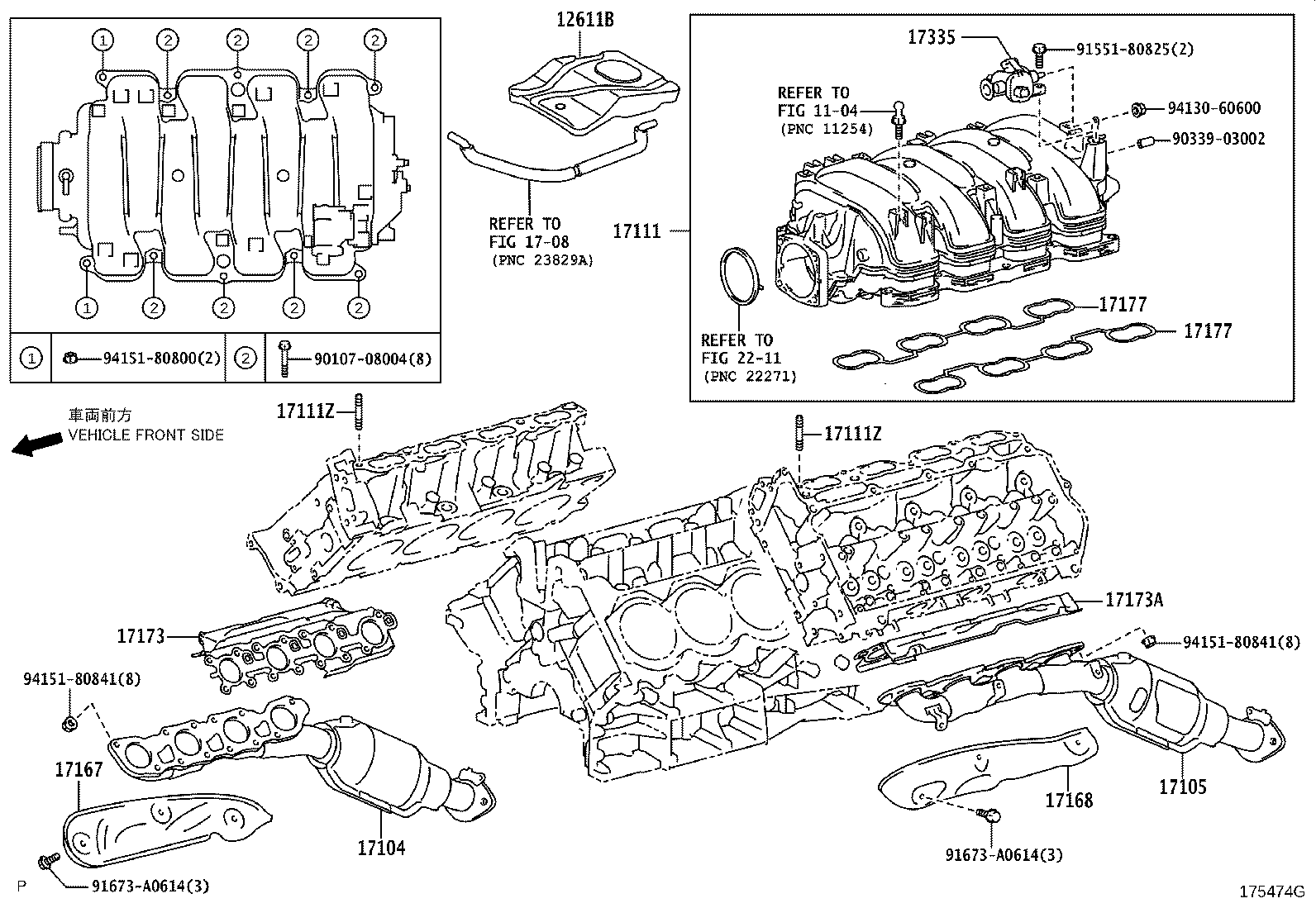 TOYOTA 17171-38020 - Прокладка, впускний колектор autocars.com.ua