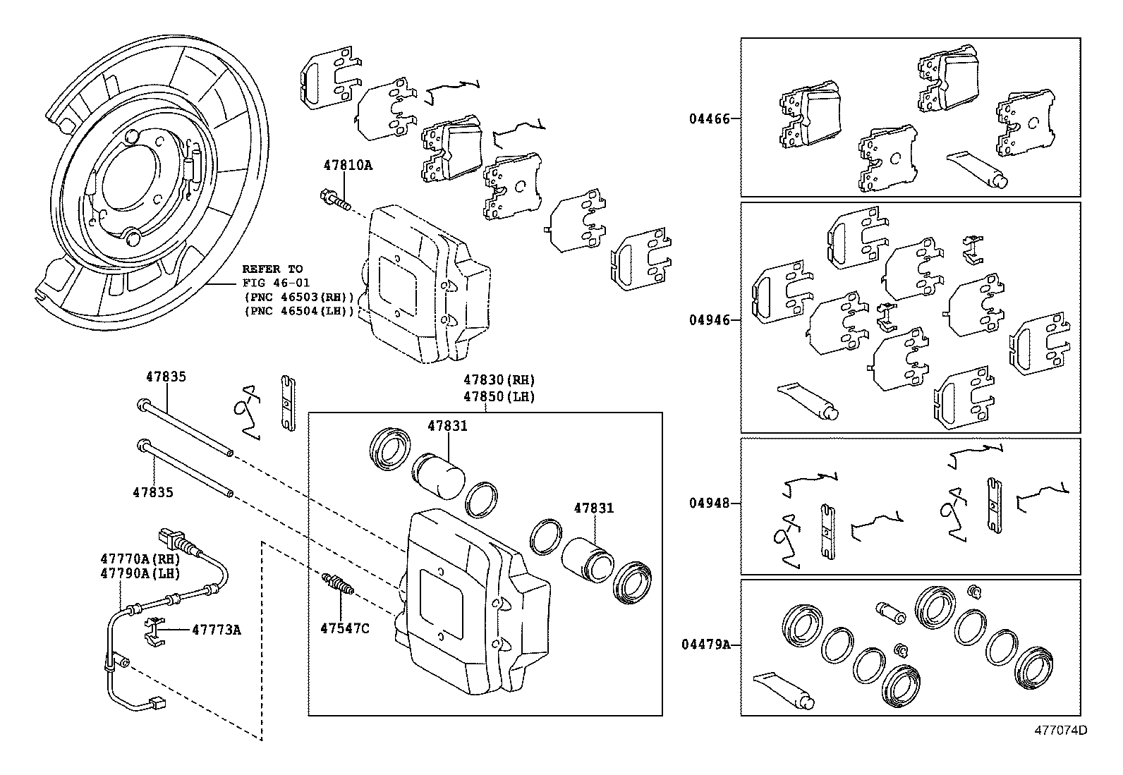 TOYOTA 044660W020 - Тормозные колодки, дисковые, комплект avtokuzovplus.com.ua