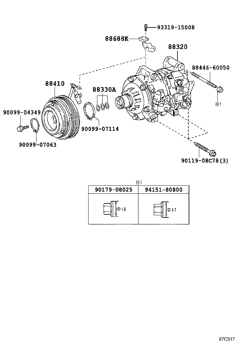 TOYOTA 88320-3A380 - Компрессор кондиционера avtokuzovplus.com.ua