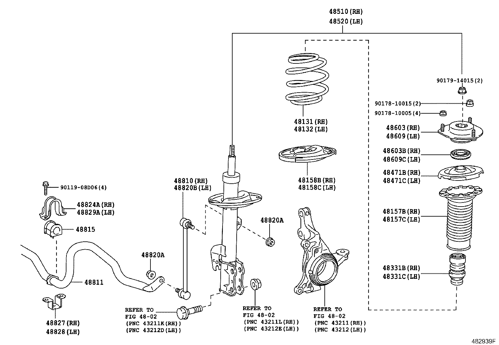 LEXUS 48609-48060 - Опора стойки амортизатора, подушка avtokuzovplus.com.ua